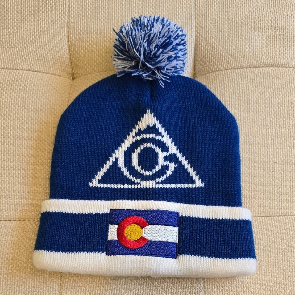Colorado Flag Blue Knit Beanie